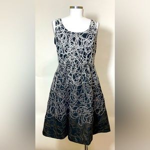 Maeve Fading Tracery Embroidered Fit & Flare Dress By Anthropologie